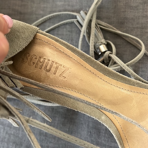 Schutz suede fringe Heels - Picture 2 of 2